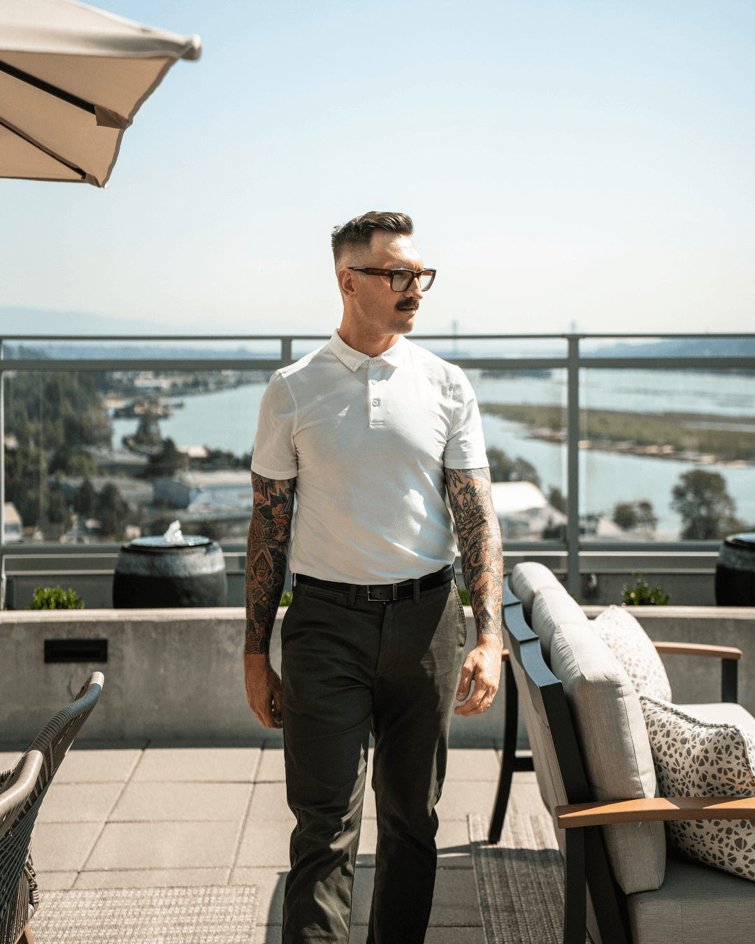 Kyle Mark on luxury Vancouver rooftop